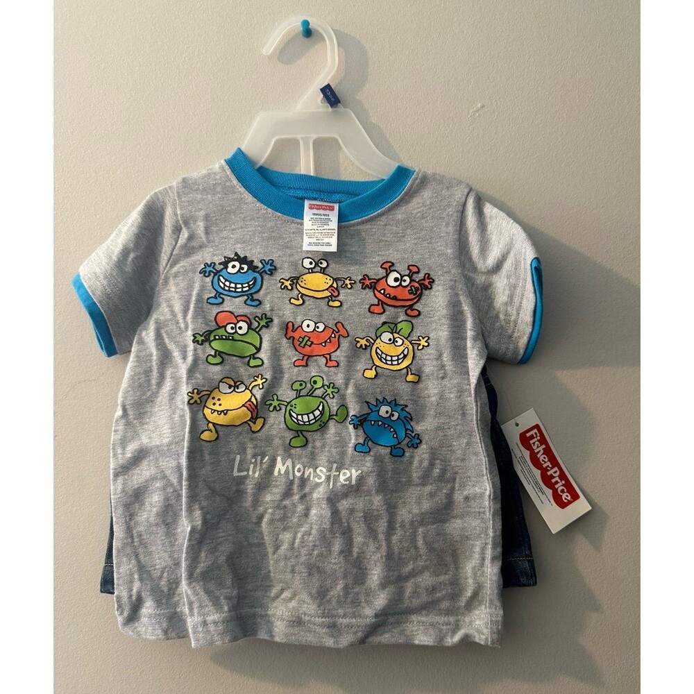 Y2K Fisher Price 18m Two Piece Shirt and Shorts Outfit Deadstock